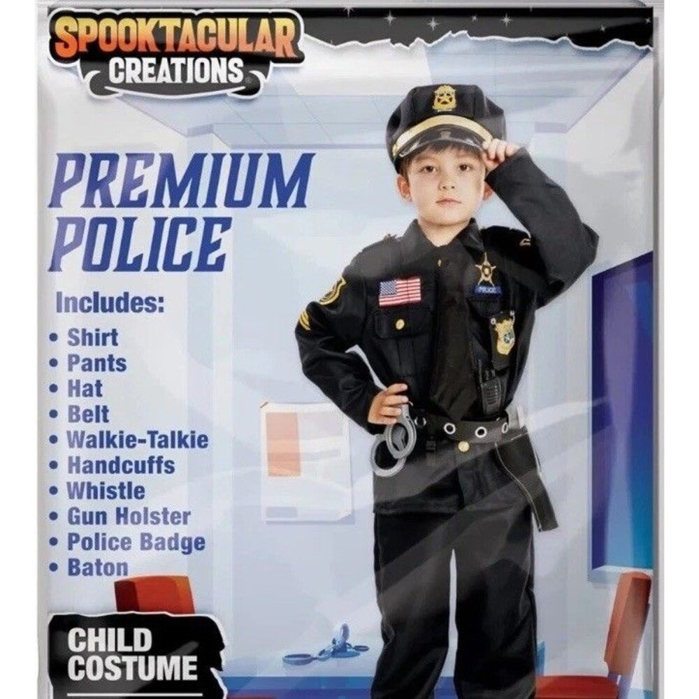 PREMIUM POLICE Costume CHILD SMALL Halloween Spooktacular Creations NIP